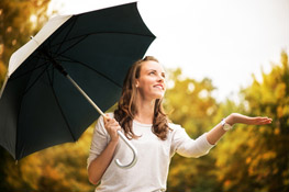Personal Umbrella Preferred Woman with Umbrella Feeling for Rain 