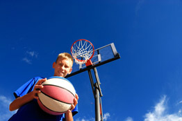 Youth Sports Boy Holding Basketball